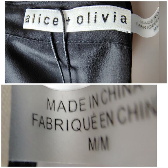 Alice + Olivia Willa Silk Le Parisien Floral Placket Top Blouse  Medium FLAW - Picture 5 of 16